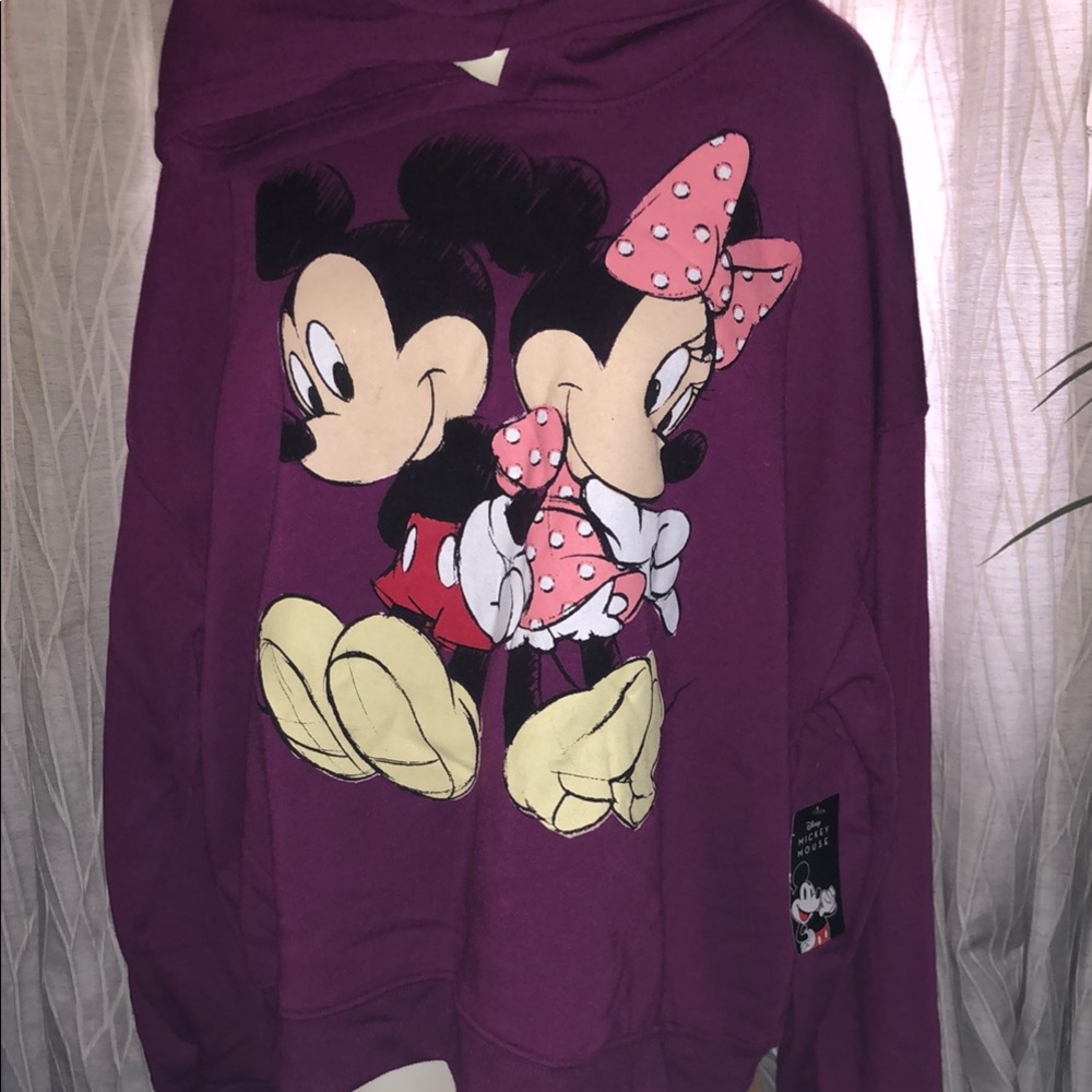 Purple Disney Hoodie with Mickey and Minnie